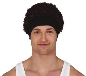 PERUKA  DISCO LOCZKI BRĄZOWA Z OPASKĄ