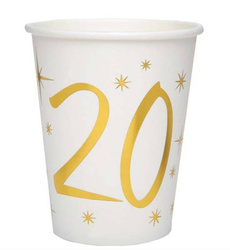 KUBECZKI PAPIEROWE ZŁOTA 20 250 ML 10 SZT.