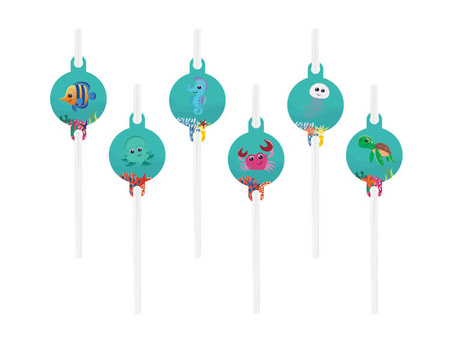 SŁOMKI PODWODNY ŚWIAT 6 SZT.