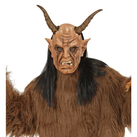 Maska Diabła z peruką, karnawał, halloween