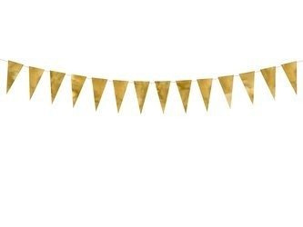 GIRLANDA ZŁOTE FLAGIETKI