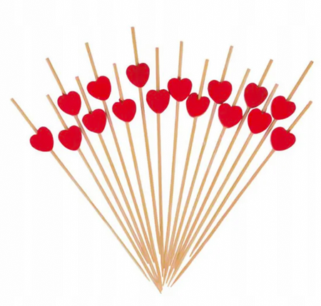 SZPILKI KORECZKISERCA CZERWONE 12 CM 16 SZT