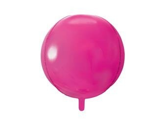 BALON FOLIOWY 40cm, KULA RÓŻOWA