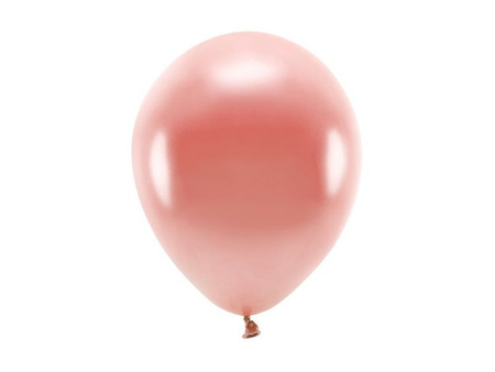 BALONY ECO 26 CM METALIZOWANE RÓŻOWE ZŁOTO 100 SZT