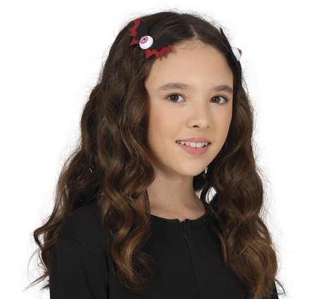 ZESTAW 2 SPINEK DO WŁOSÓW NIETOPERZ Z OKIEM