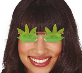 OKULARY LIŚCIE MARIHUANY KONOPIE