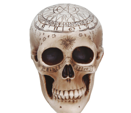 DEKORACJA CZASZKA SPIRYTYSTYCZNA 20 CM