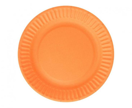 TALERZYKI PAPIEROWE POMARAŃCZOWE 18 CM 6 SZT.