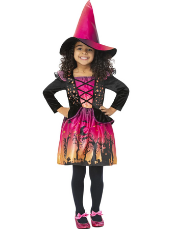 STRÓJ RÓŻOWA CZAROWNICA DLA DZIEWCZĄT