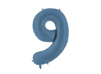 BALON FOLIOWY 9 CYFRA 86 CM GRANAT