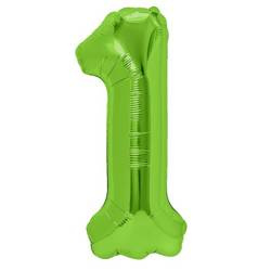 BALON FOLIOWY 100 CM CYFRA 1 ZIELONY