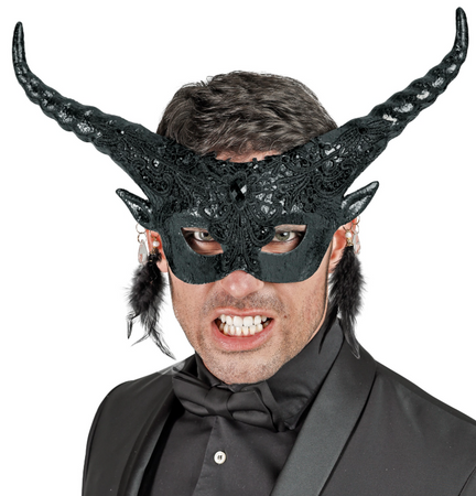 MASKA ROGI DIABŁA CZARNE 