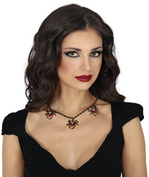 NASZYJNIK CZARNE PAJĄKI HALLOWEEN