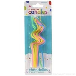 ŚWIECZKI KRĘCIOŁKI PASTELOWE 12 szt.