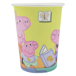 KUBECZKI PAPIEROWE ŚWINKA PEPPA 250 ML 8 SZT