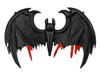 BALON FOLIOWY NIETOPERZ 120X81 CM CZARNY