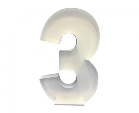 Szablon do wypełniania balonami - cyfra 3