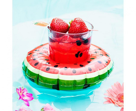 Nadmuchiwany uchwyt na kubek Arbuz 20 cm lato zabawa impreza