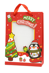 TOBRA PREZENTOWA CZERWONA PINGWIN 23 X 18 X 9 CM