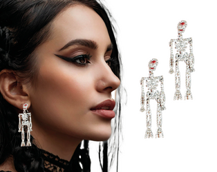 KOLCZYKI SZKIELETY 6,5 CM