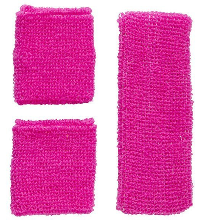 ZESTAW: KOSZULKA KOCHAM LATA 80 L/XL + ŚCIĄGACZE NEONOWE RÓŻOWE 