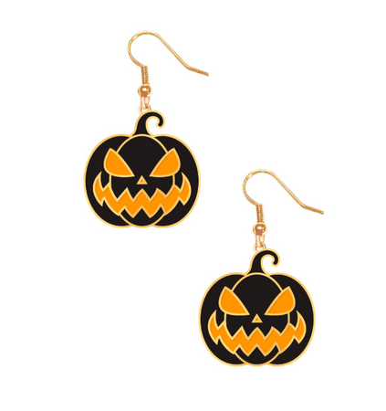 KOLCZYKI CZARNE DYNIE 