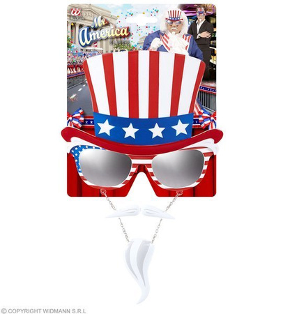 OKULARY Z BRODĄ I WĄSAMI AMERYKA