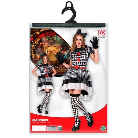 STRÓJ PANI HARLEQUIN KLAUN BŁAZEN