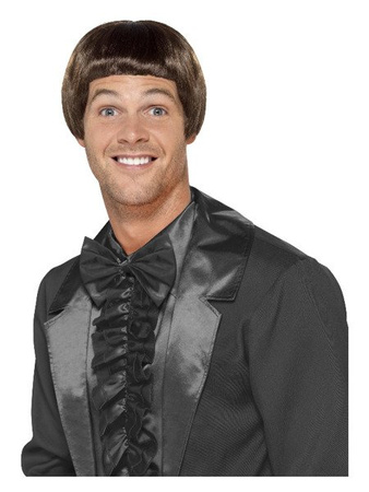 PERUKA BRĄZOWE WŁOSY MĘSKI BOB