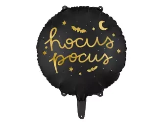 BALON FOLIOWY HOCUS POCUS 45 CM CZARNY