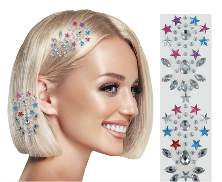 WIELOKOLOROWE KRYSZTAŁKI NA WŁOSY