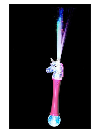 Unicorn Fibre Optic Wand, Light Up, Pink & Blue
