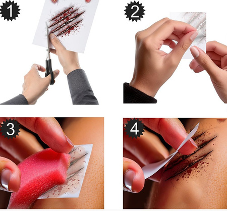 TATTOO ADHESIVES BITE WOUNDS, 30X14 CMS