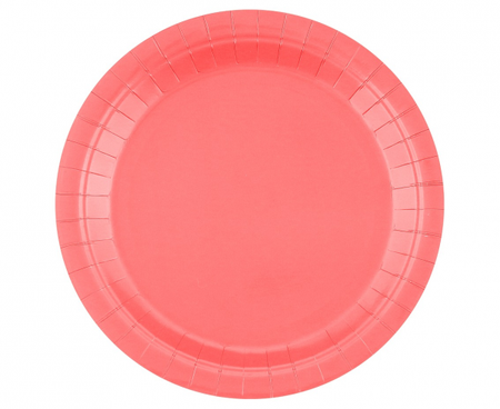 TALERZYKI PAPIEROWE 23 CM RÓŻOWE 14 SZT.
