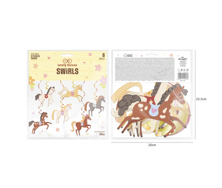 ŚWIDERKI URODZINOWE KONIKI 6 SZT