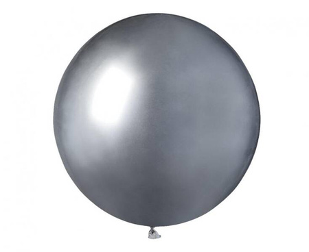 BALONY LATEKSOWE GEMAR 48 cm SREBRNE 25 szt. GLOSSY