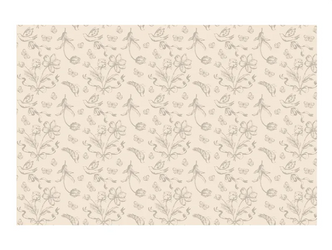 OBRUS BEŻOWE KWIATY 180 X 120 CM