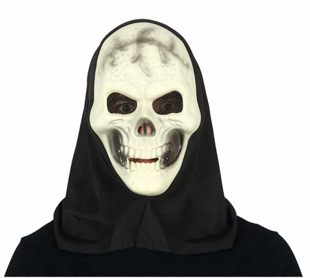 MASKA HALLOWEEN CZASZKA Z KAPTUREM