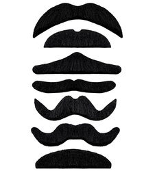 ZESTAW WĄSÓW CZARNY