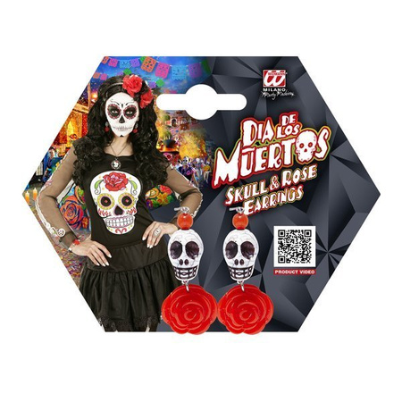 KOLCZYKI CZASKA Z KWIATEM