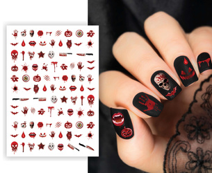 KRWAWE NAKLEJKI NA PAZNOKCIE