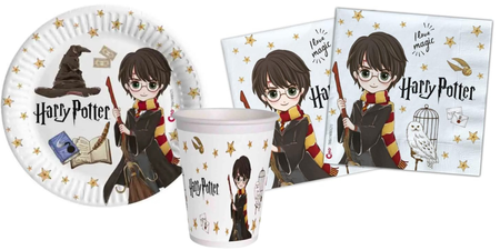 ZESTAW HARRY POTTER TALERZYKI+KUBECZKI+SERWETKI