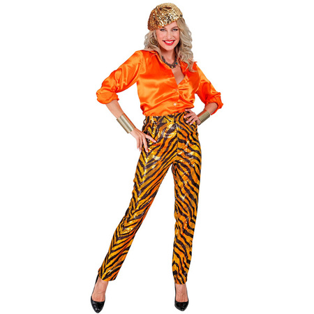 SPODNIE DAMSKIE CEKINOWE TYGRYS