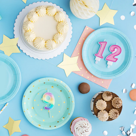 ŚWIECZKA URODZINOWA CYFRA 1 KOLOROWA Z BROKATEM 