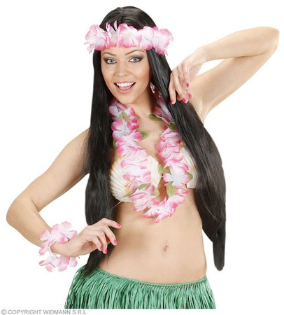 ZESTAW KWIATÓW 3el. Z LIŚĆMI BIAŁE