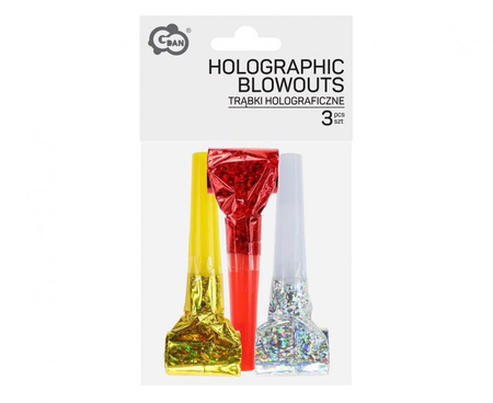 TRĄBKI HOLOGRAFICZNE 3 SZT 
