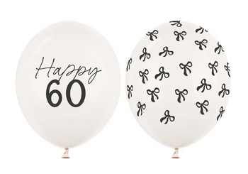BALONY LATEKSOWE HAPPY 60 KOKARDKI 50 SZT 30 CM