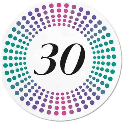 SERWETKI KROPKI 30 URODZINY 12 SZT