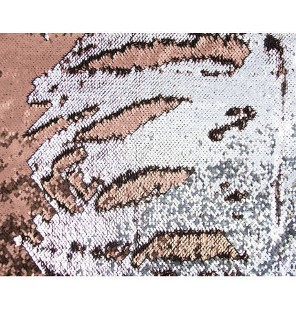 PODKŁADKA NA STÓŁ CEKINY RÓŻOWO-SREBRNA 30 X 40CM