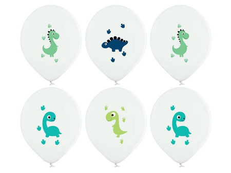 BALONY LATEKSOWE DINOZAURY 6 SZT 37 CM